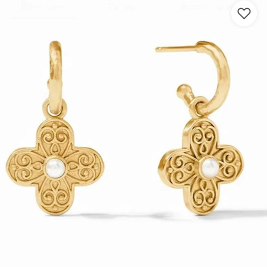 WD Cross Huggie Earrings