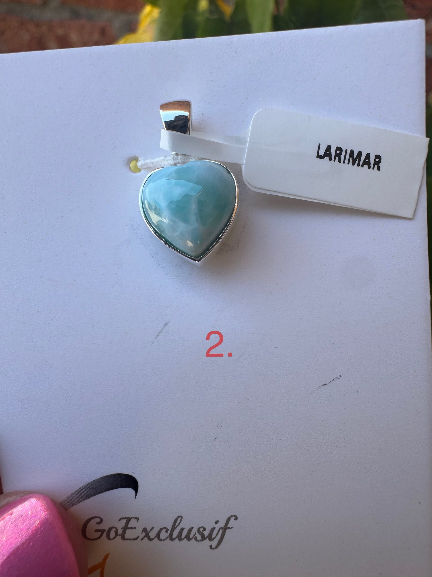 Larimar heart necklace