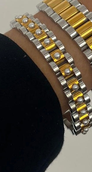 Chansuttpearl watch band bracelet