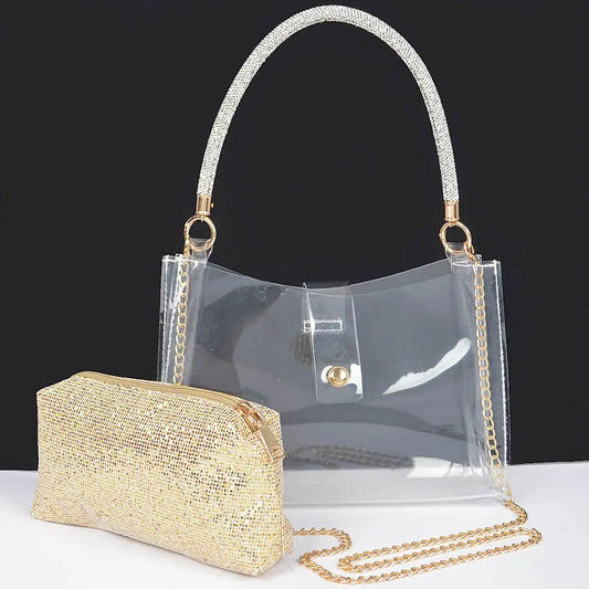 Clear Glitter Beam Bag