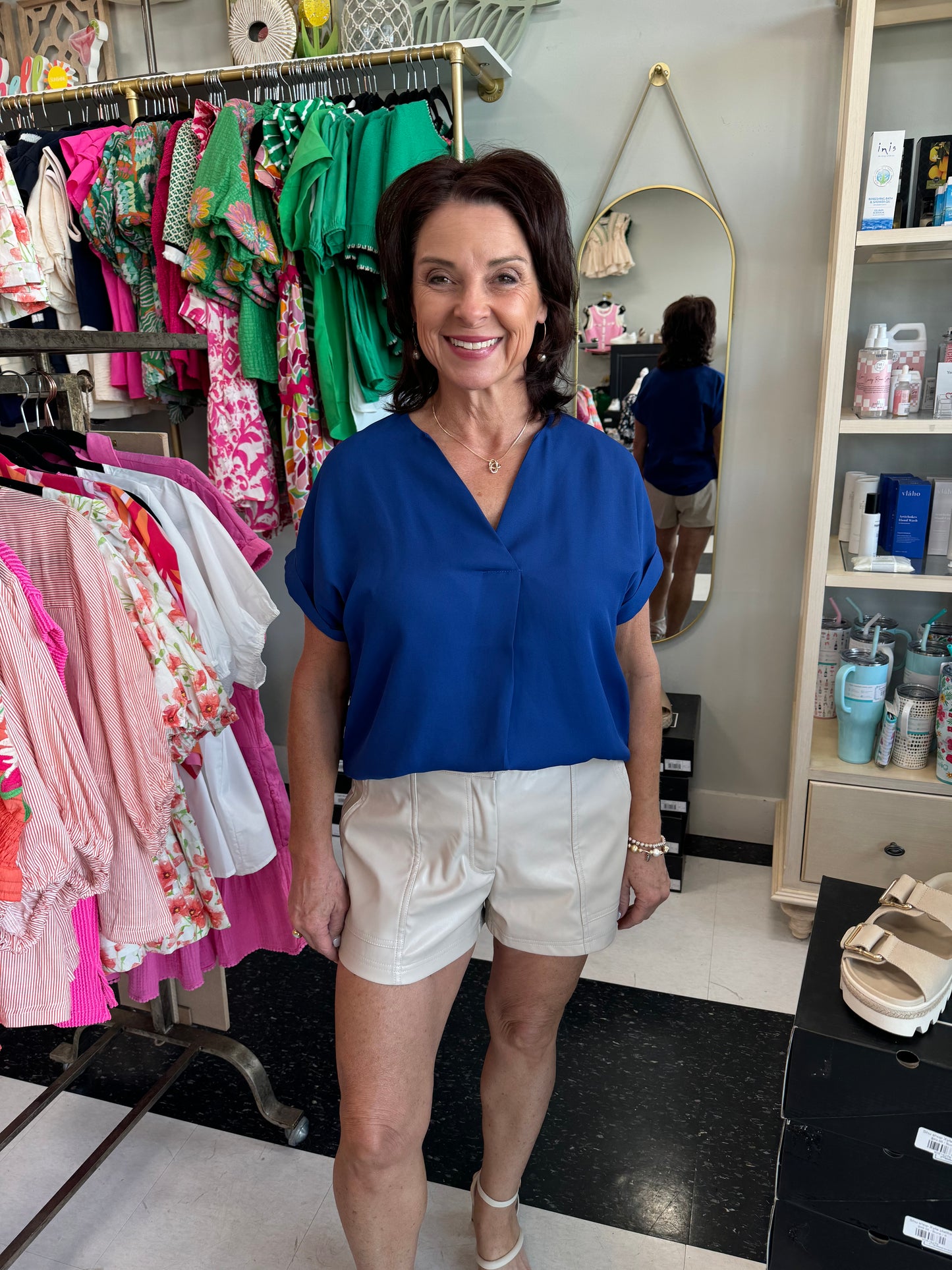 JL New York Minute Faux Leather Shorts