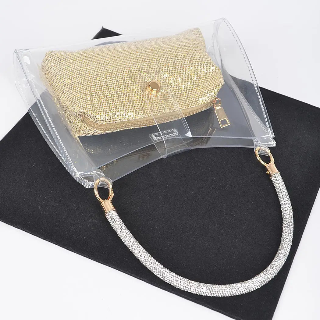 Clear Glitter Beam Bag