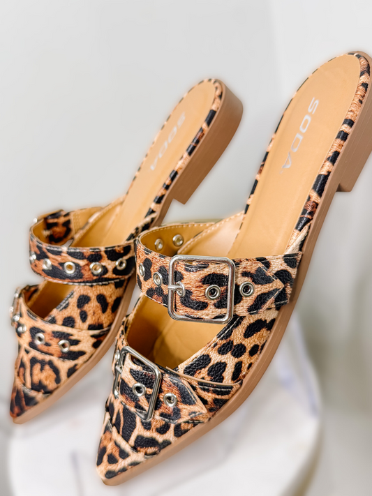 Buckle Usual Flat - Leopard