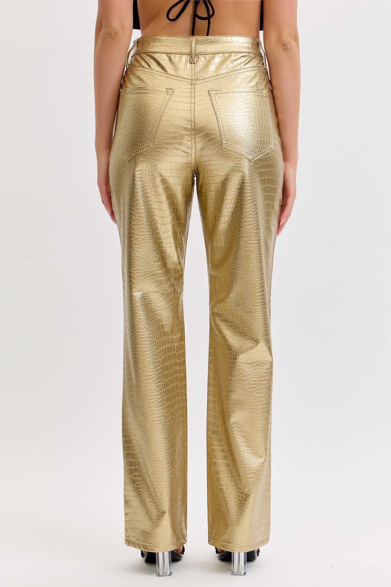 Gameday Gold Croc Jean