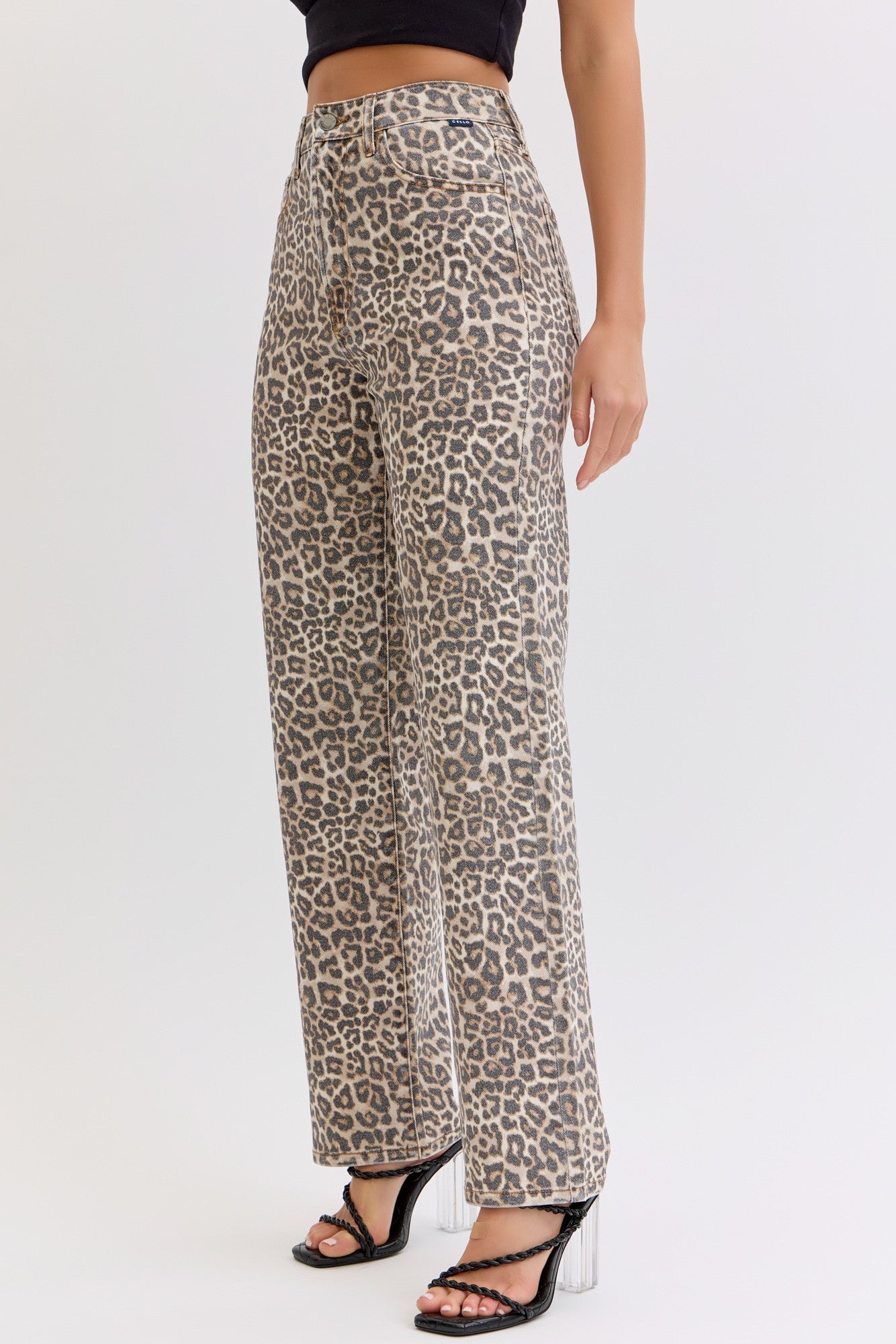 Cello Leopard Washed Jeans