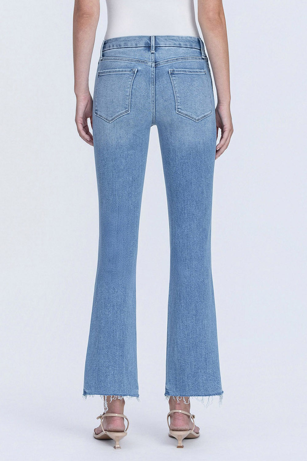 High Rise Medium Wash Kick Flare Jeans