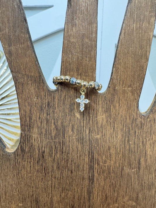 Crystal Cross Rings