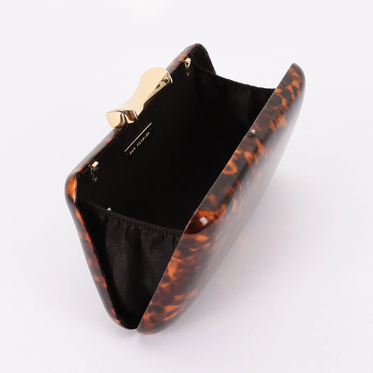 Enamel Faux Leather Party Clutch