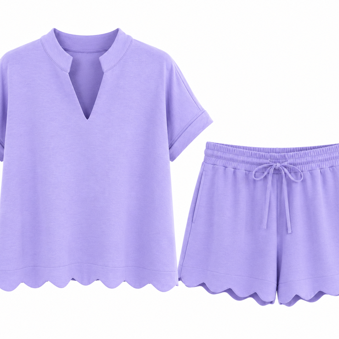 Scallop Hem Lounge Set 🤍