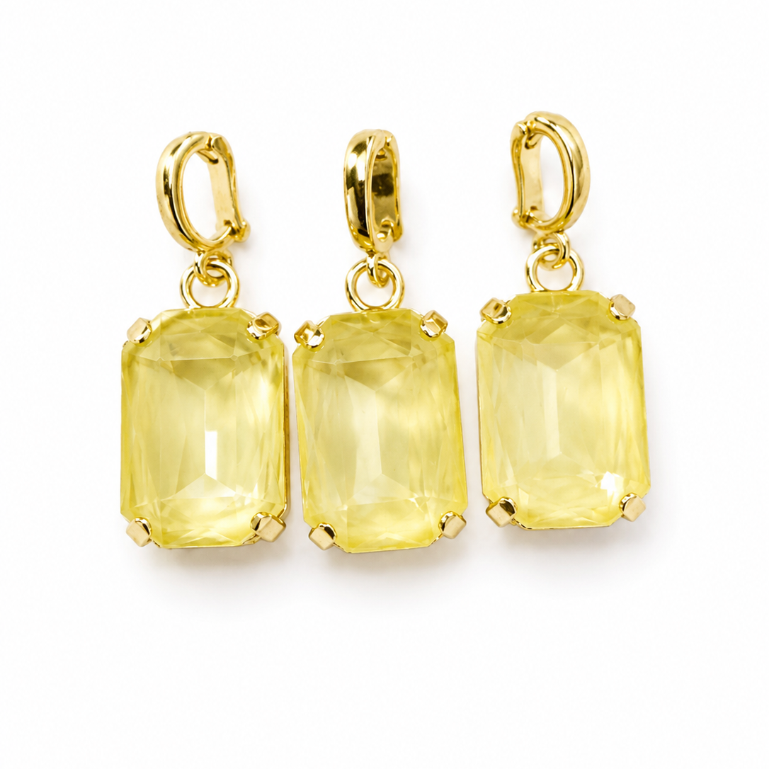 Austrian Crystal Emerald cut charms-small