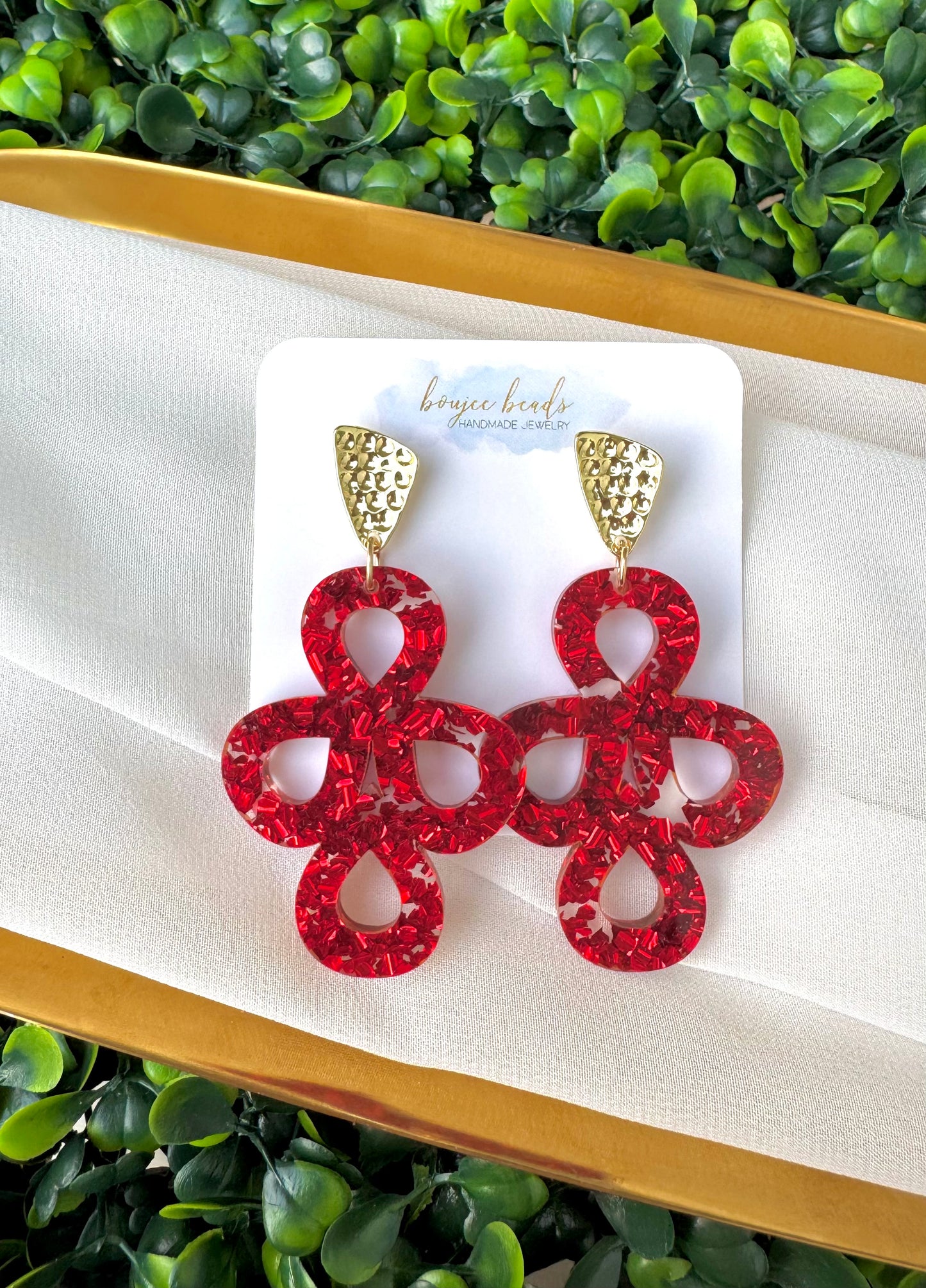 Acrylic swirl earrings