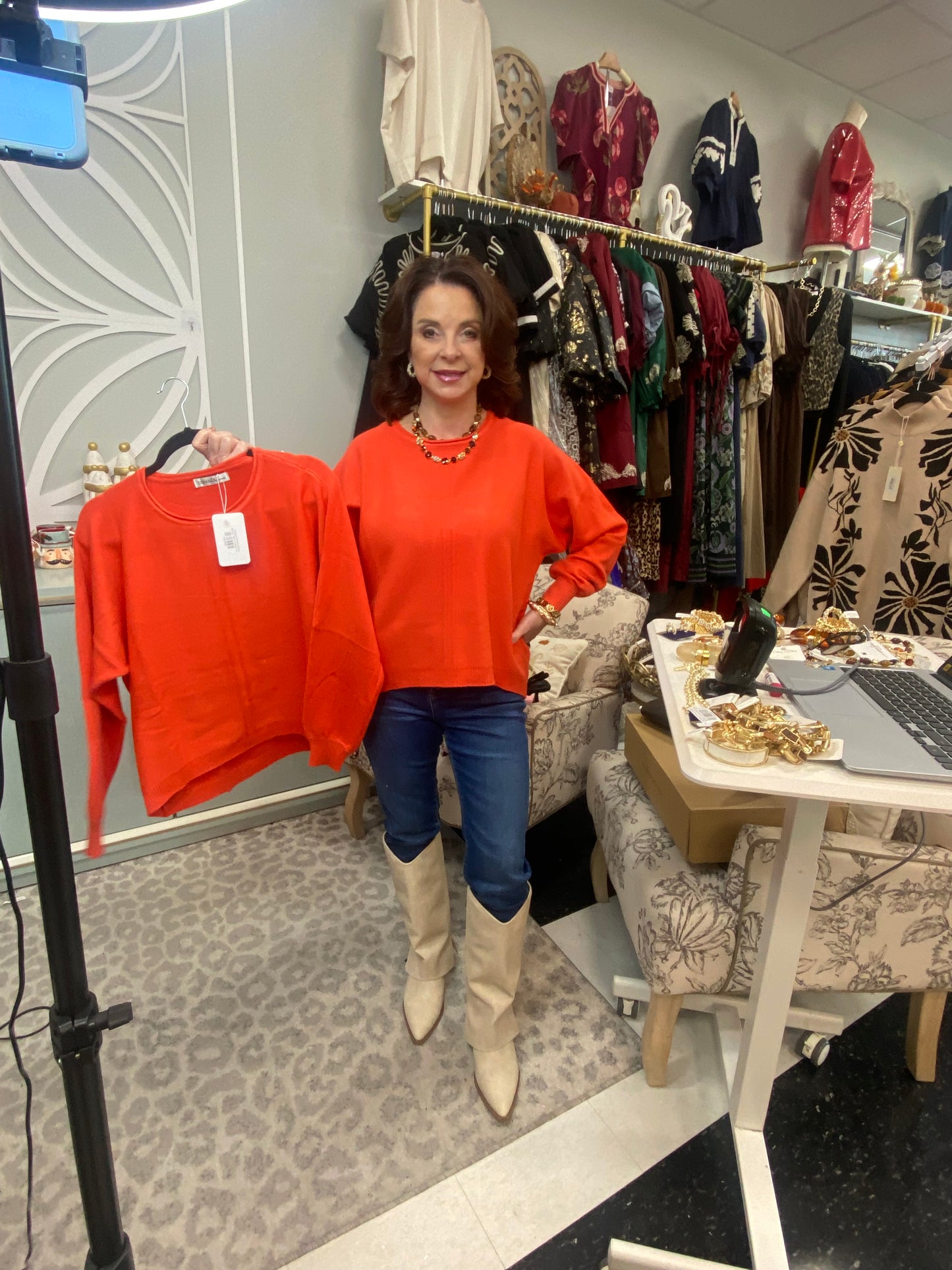 🧡 The Brighton Front Seam Sweater