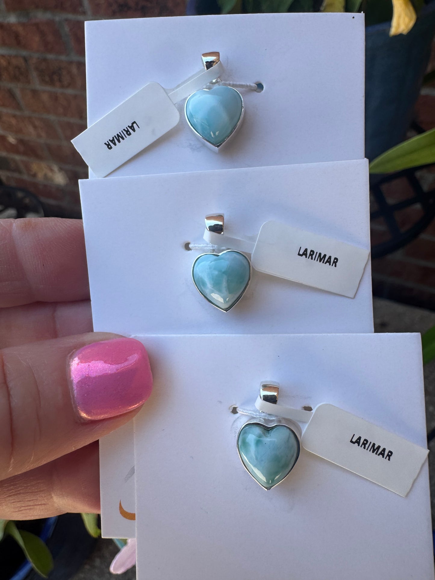Larimar heart necklace