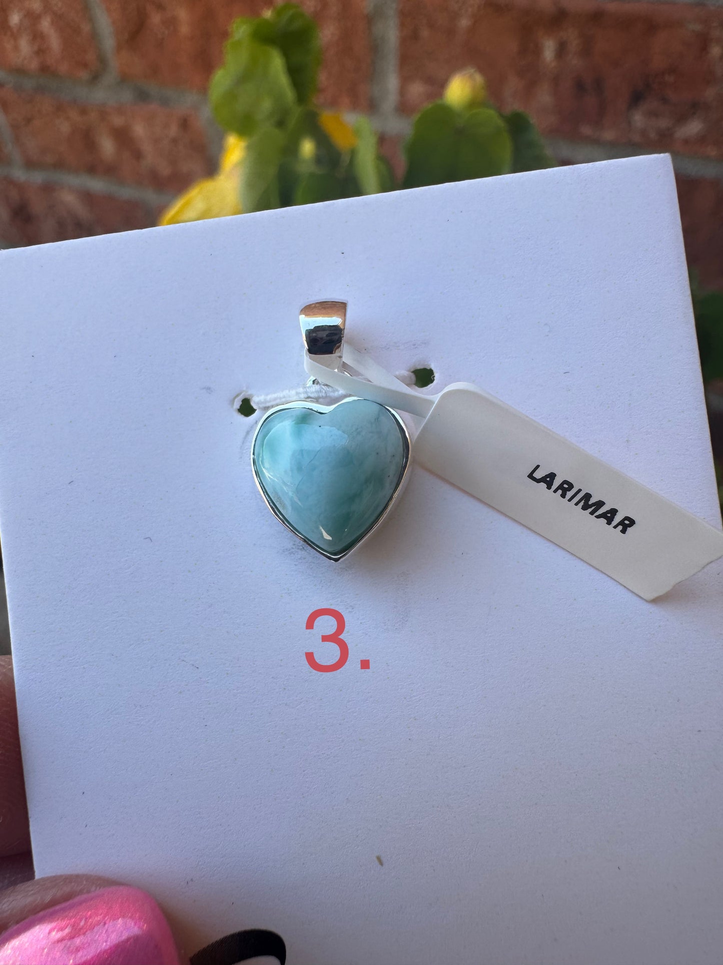 Larimar heart necklace