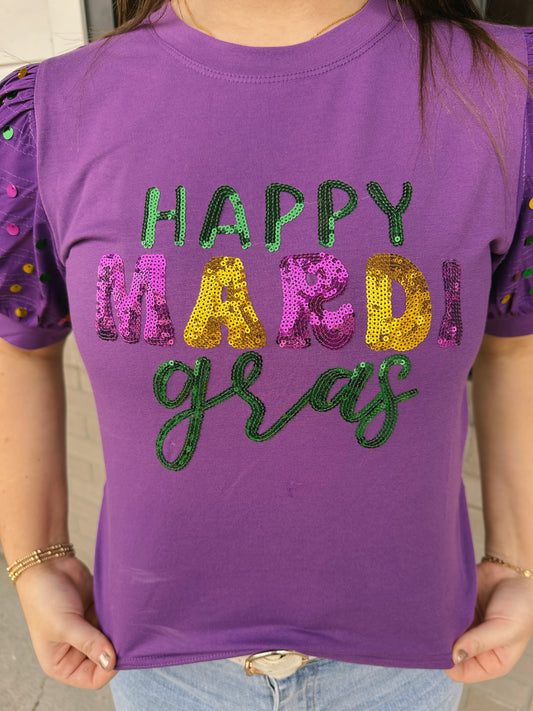 Happy Mardi Gras Top
