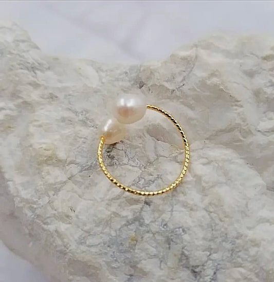 Fresh water pearl ring