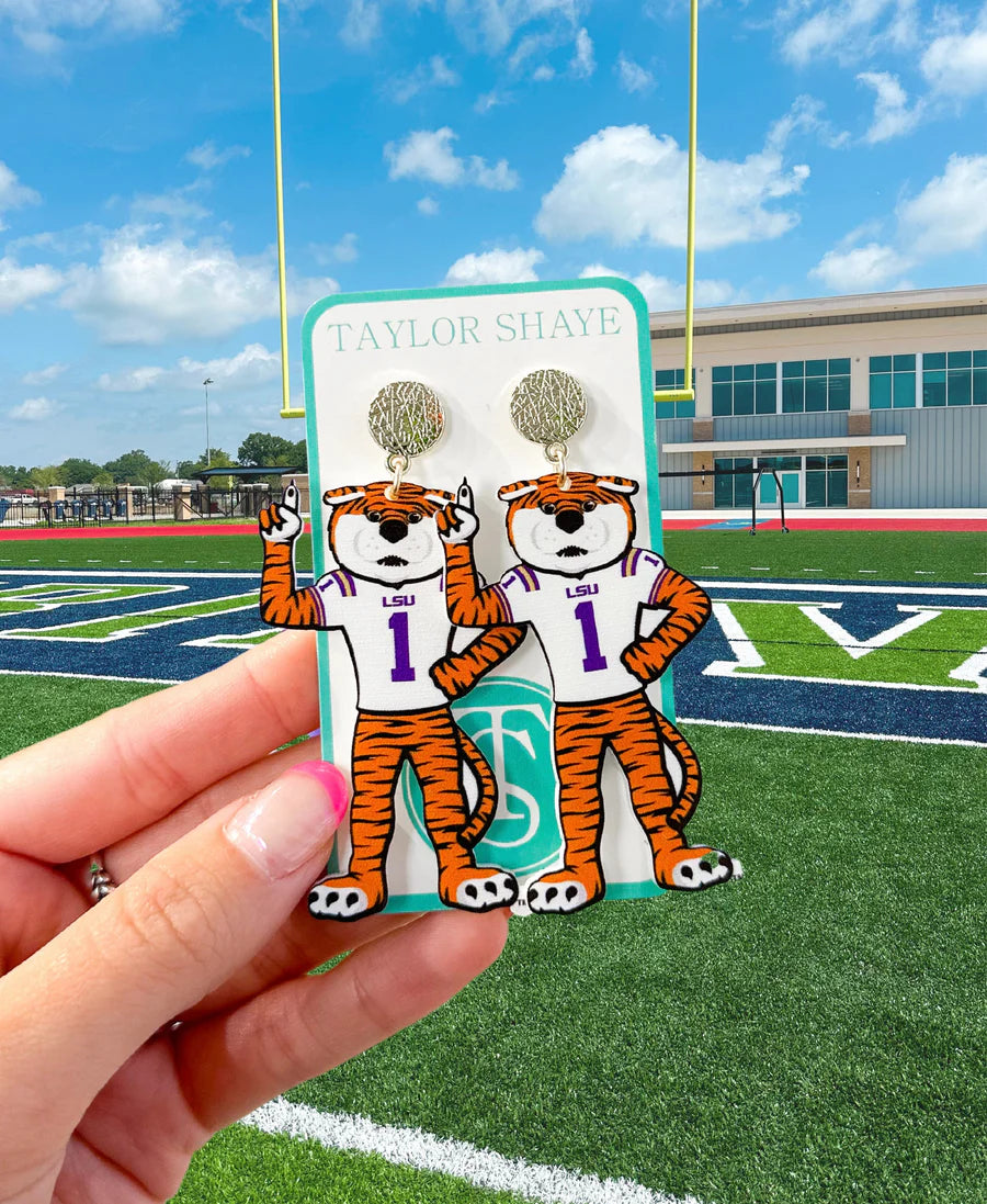 TS LSU Make the Tiger Earrings