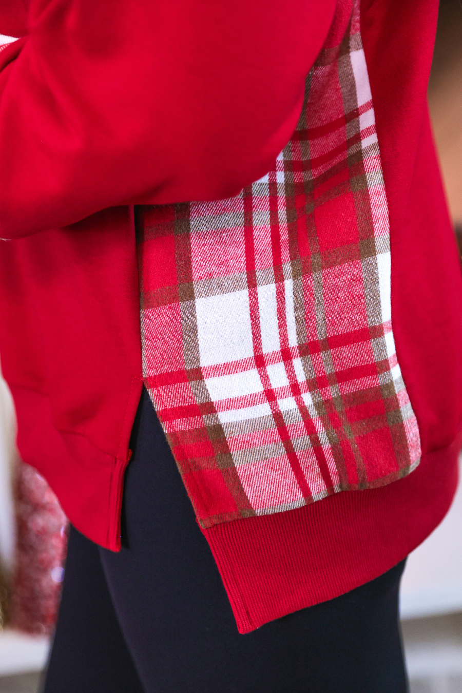Juniper Plaid Pullover- Red