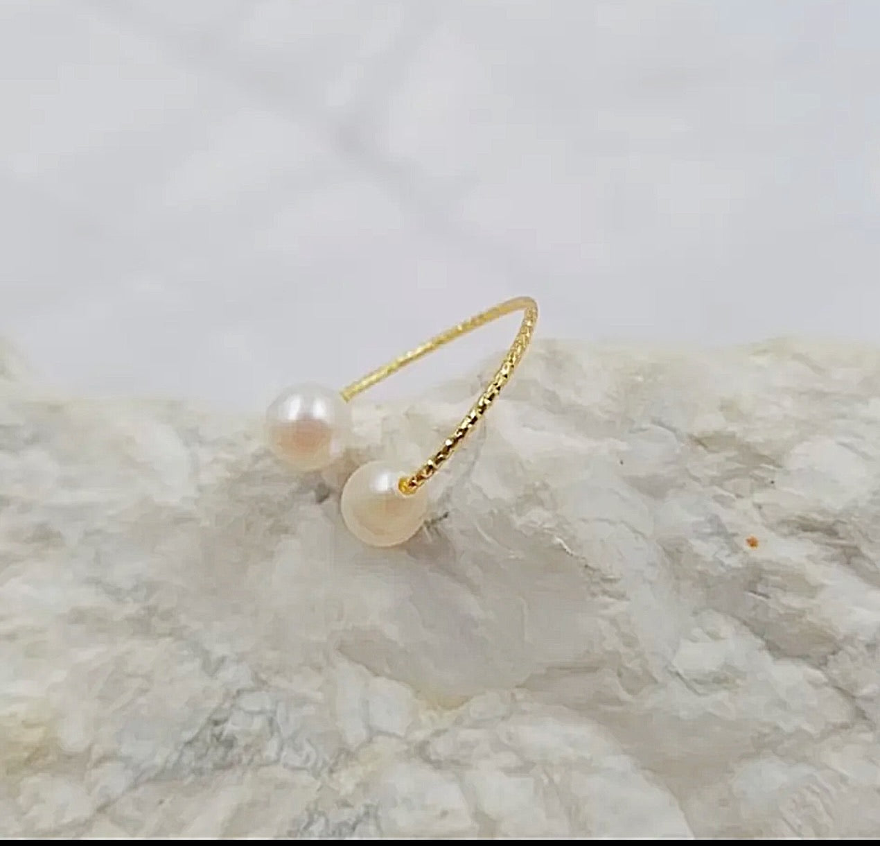 Fresh water pearl ring