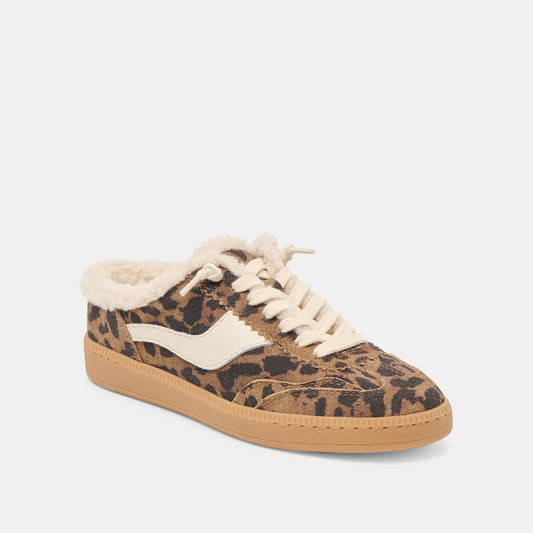 Dolce Vita Leopard Slide On Plush Sneakers