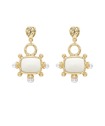 Pearl Stone Earrings