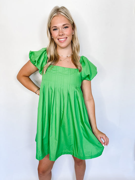 Daisy square neck dress