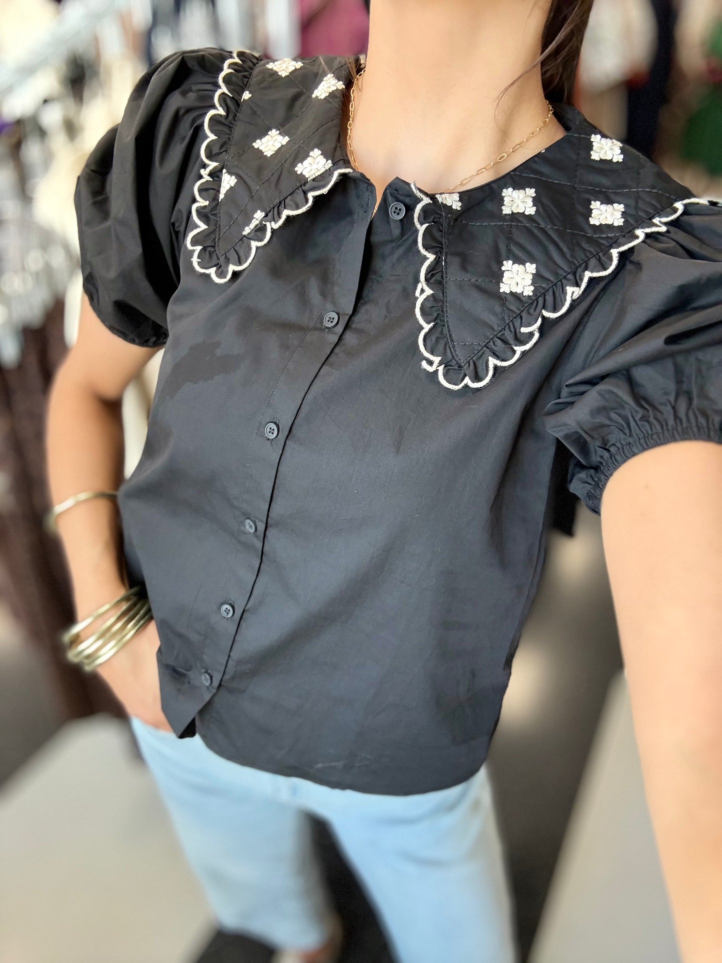 Emma Collared Top