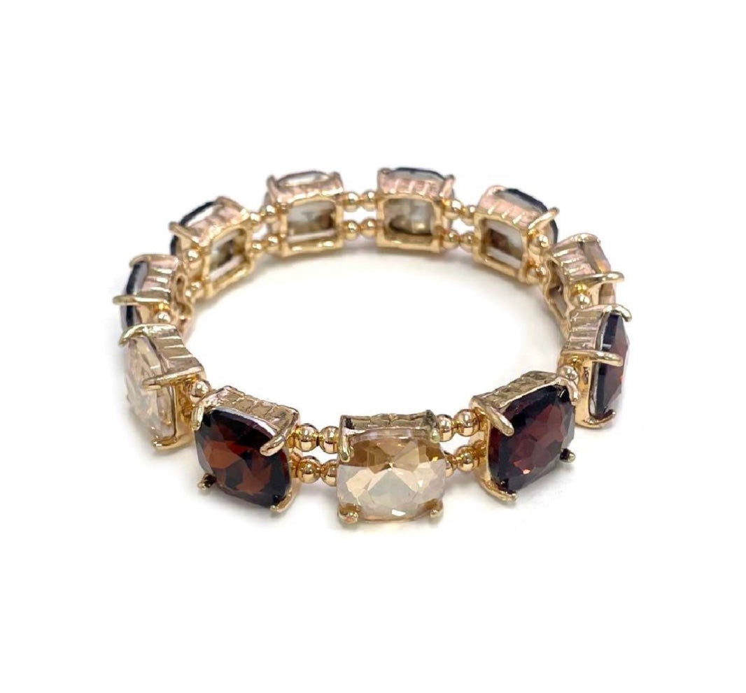 Multi Stone stretch bracelet
