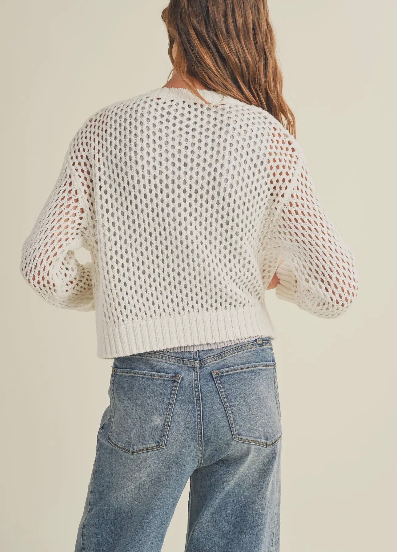 Crochet knitted cardigan