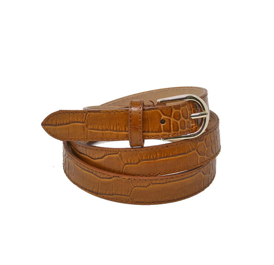 GF Leather belts Croc w/gold buckle