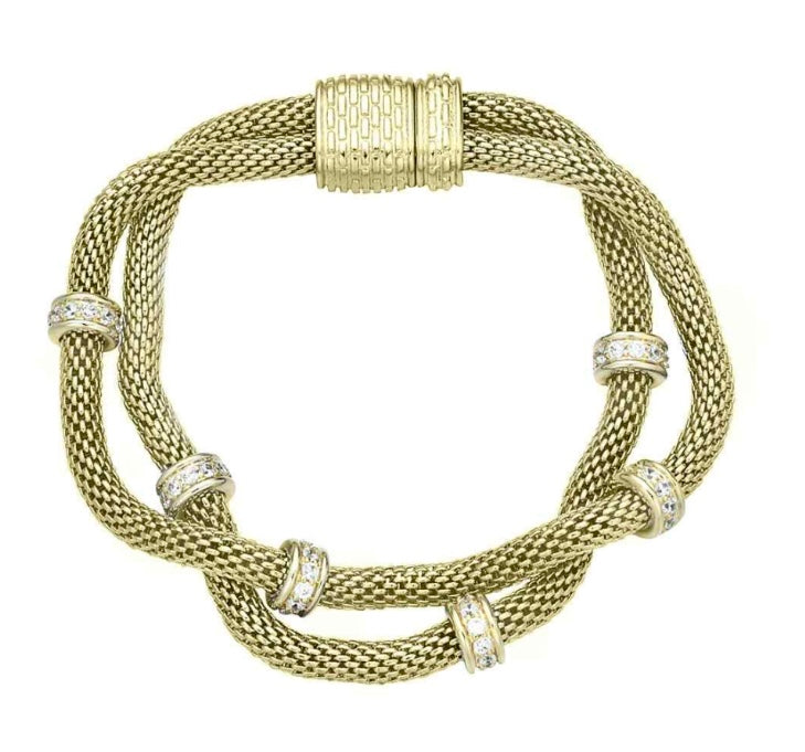 SA CZ station magnetic bracelet