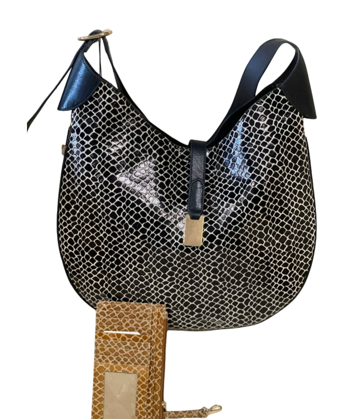 🖤 Milan Mosaic Italian Leather Hobo Bag