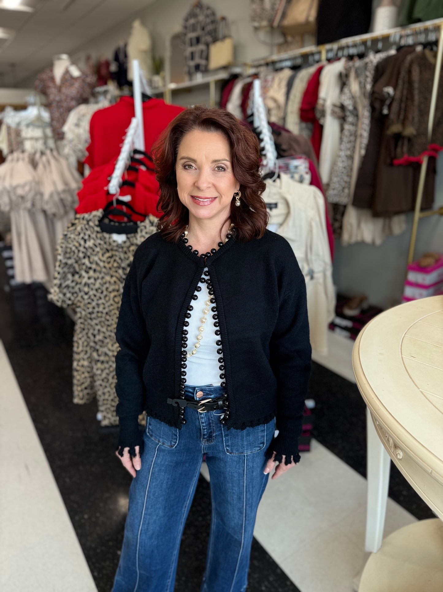 Nel Pearl Distressed Cardigan