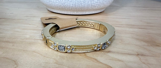 Gold Rhinestone Thick Bracelet