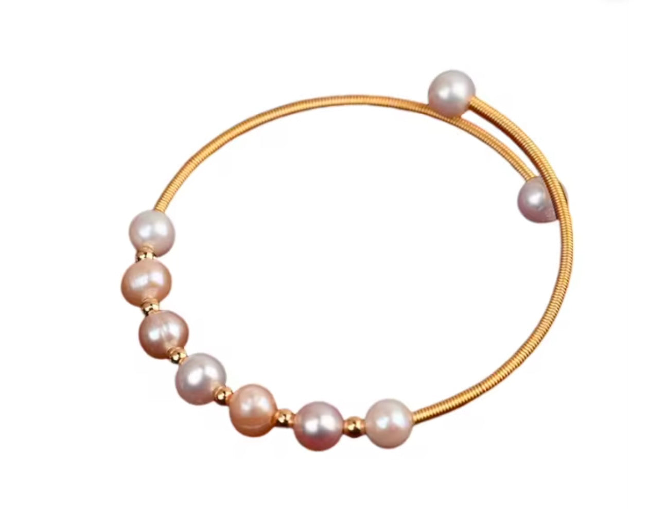 Multi color pearl bangle