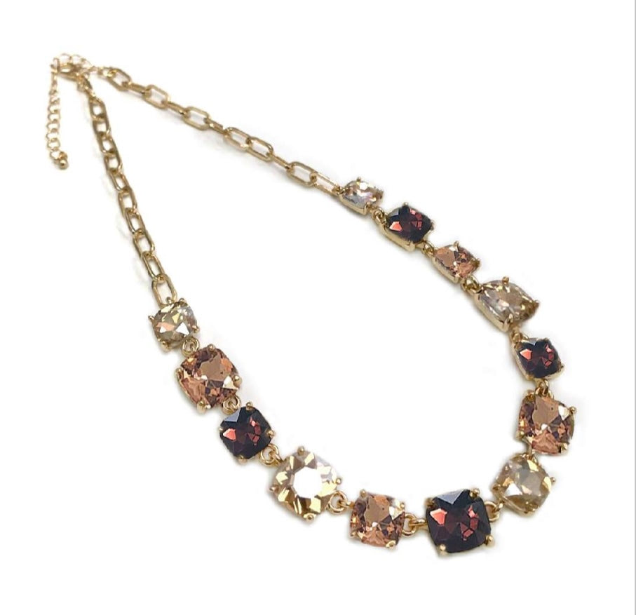 Multi stone statement necklace