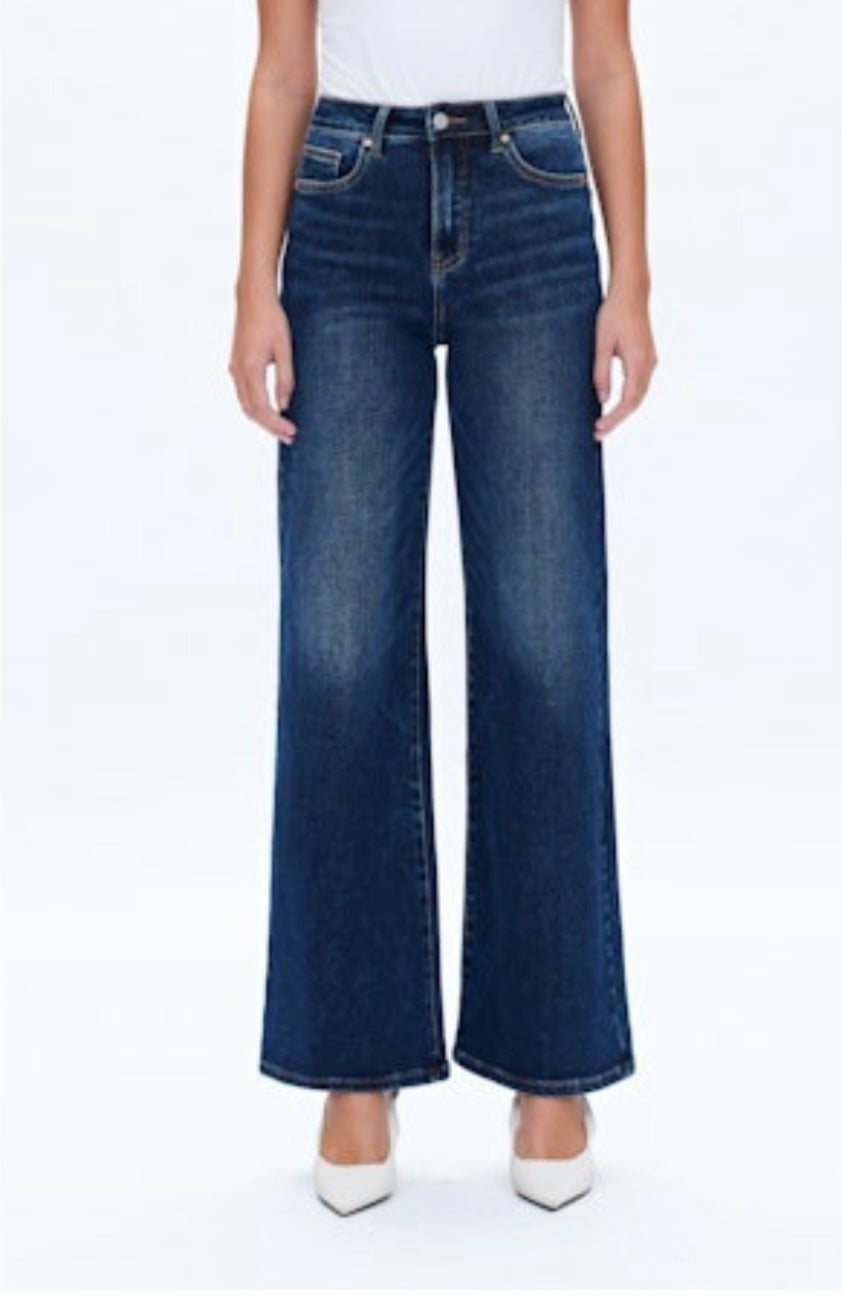 Bayeas INDA HIGH RISE WIDE LEG JEANS DEEP Sea