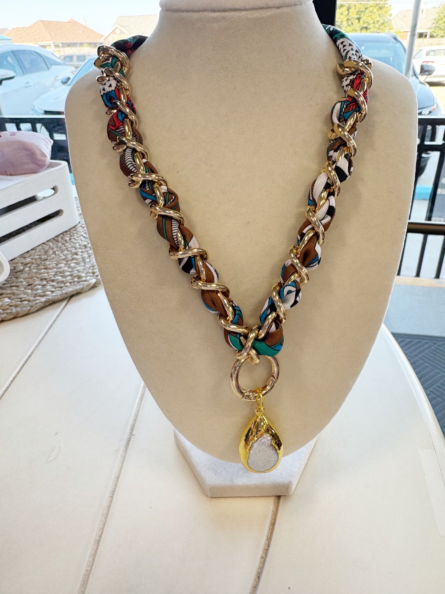 Chain scarf necklace