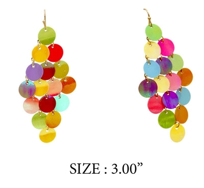 WH sequin chandelier earrings