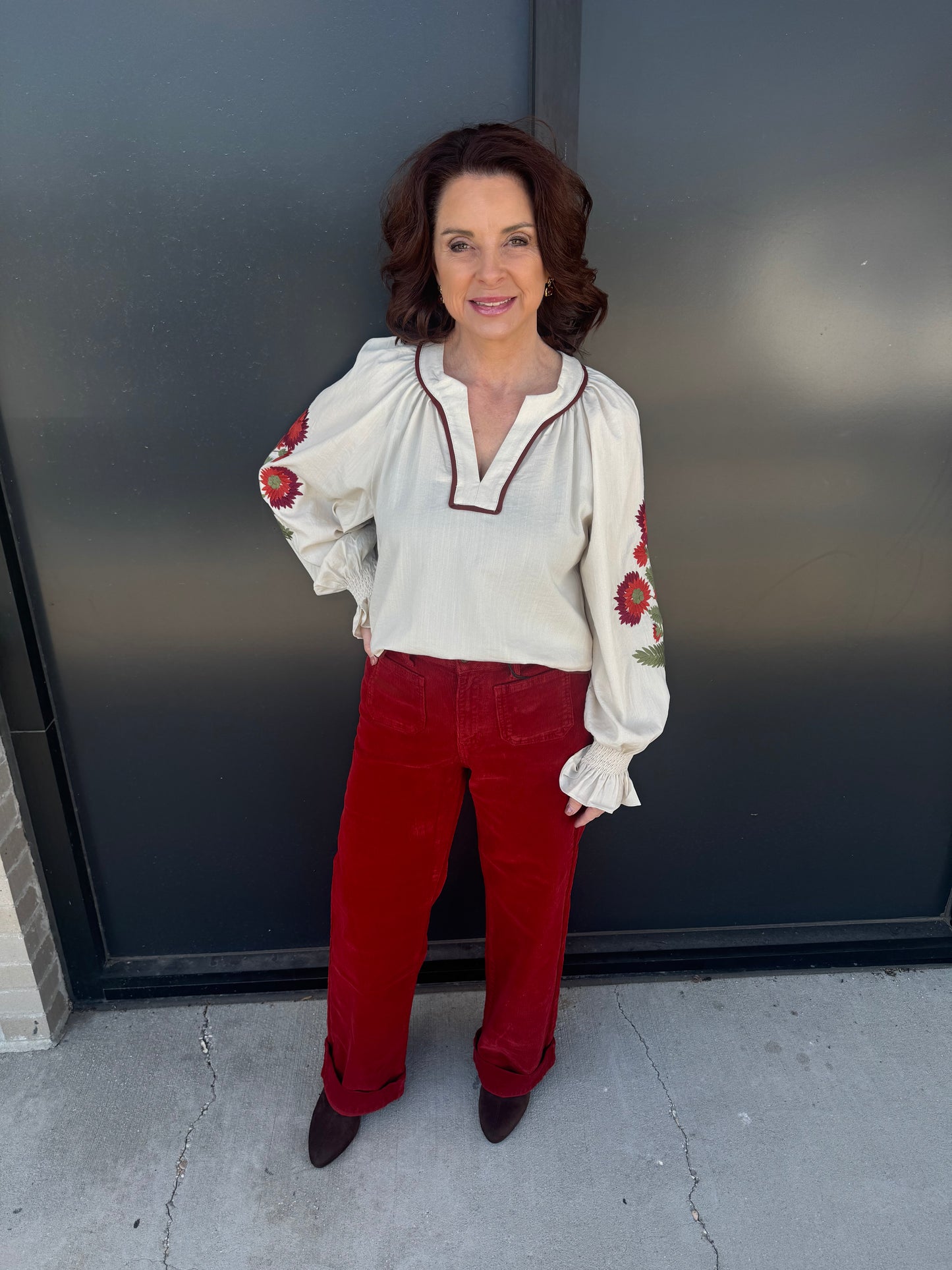 Floral Puff Sleeve Top