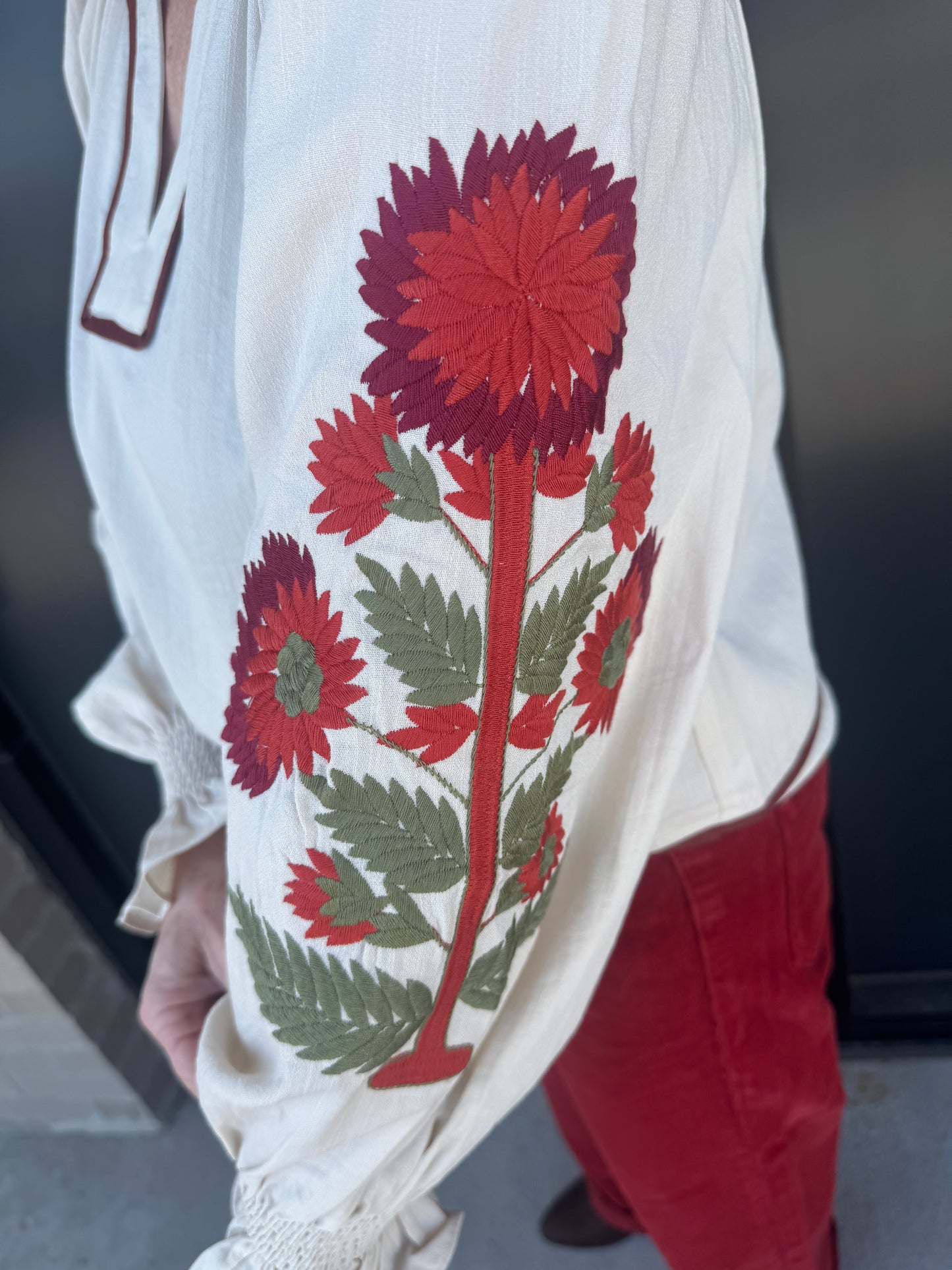 Floral Puff Sleeve Top