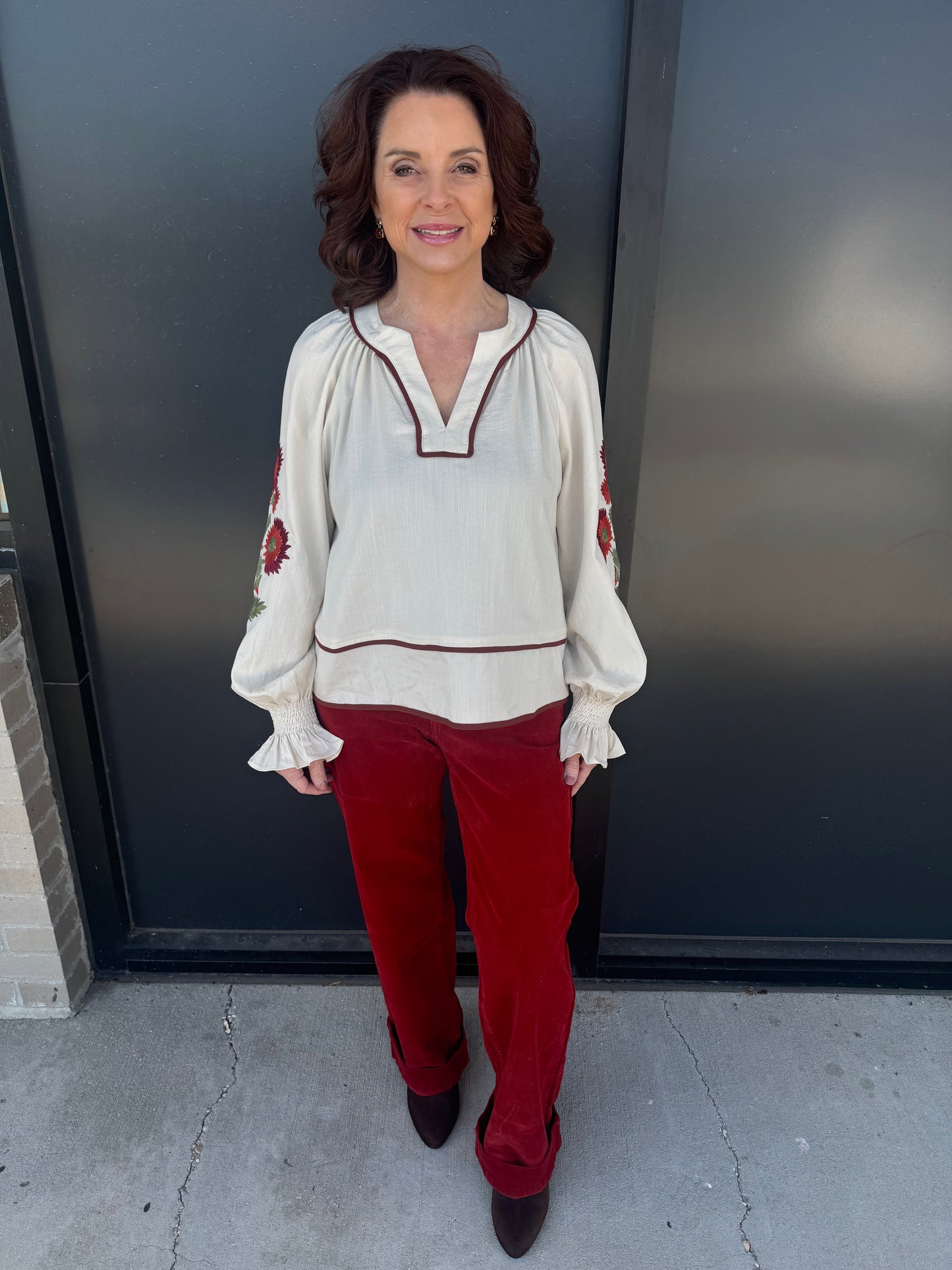 Floral Puff Sleeve Top