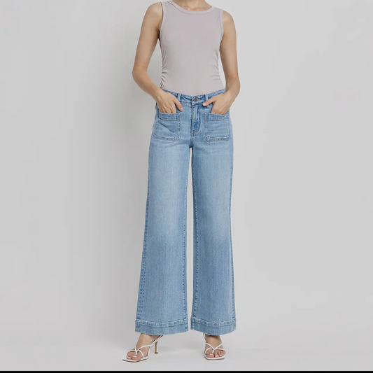 Flying Monkey HR front patch wide trousers