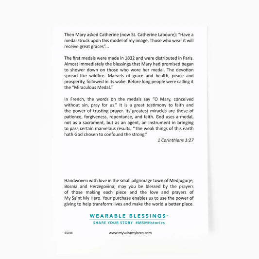 MSMH Miraculous Mary Blessing Bracelet 10 medal