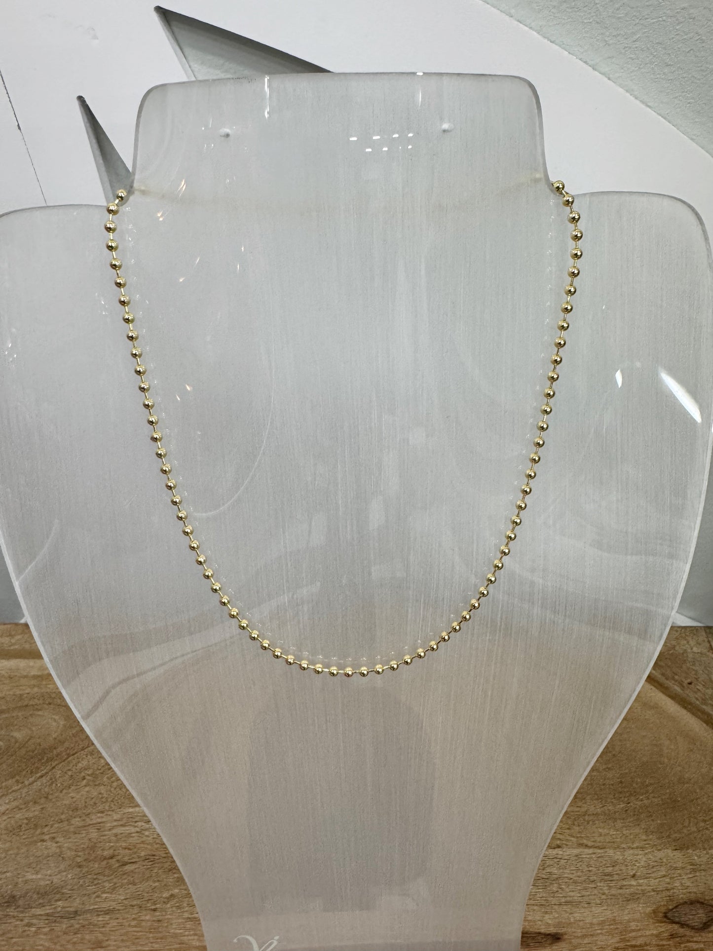 AF 18K gold plated ball necklace