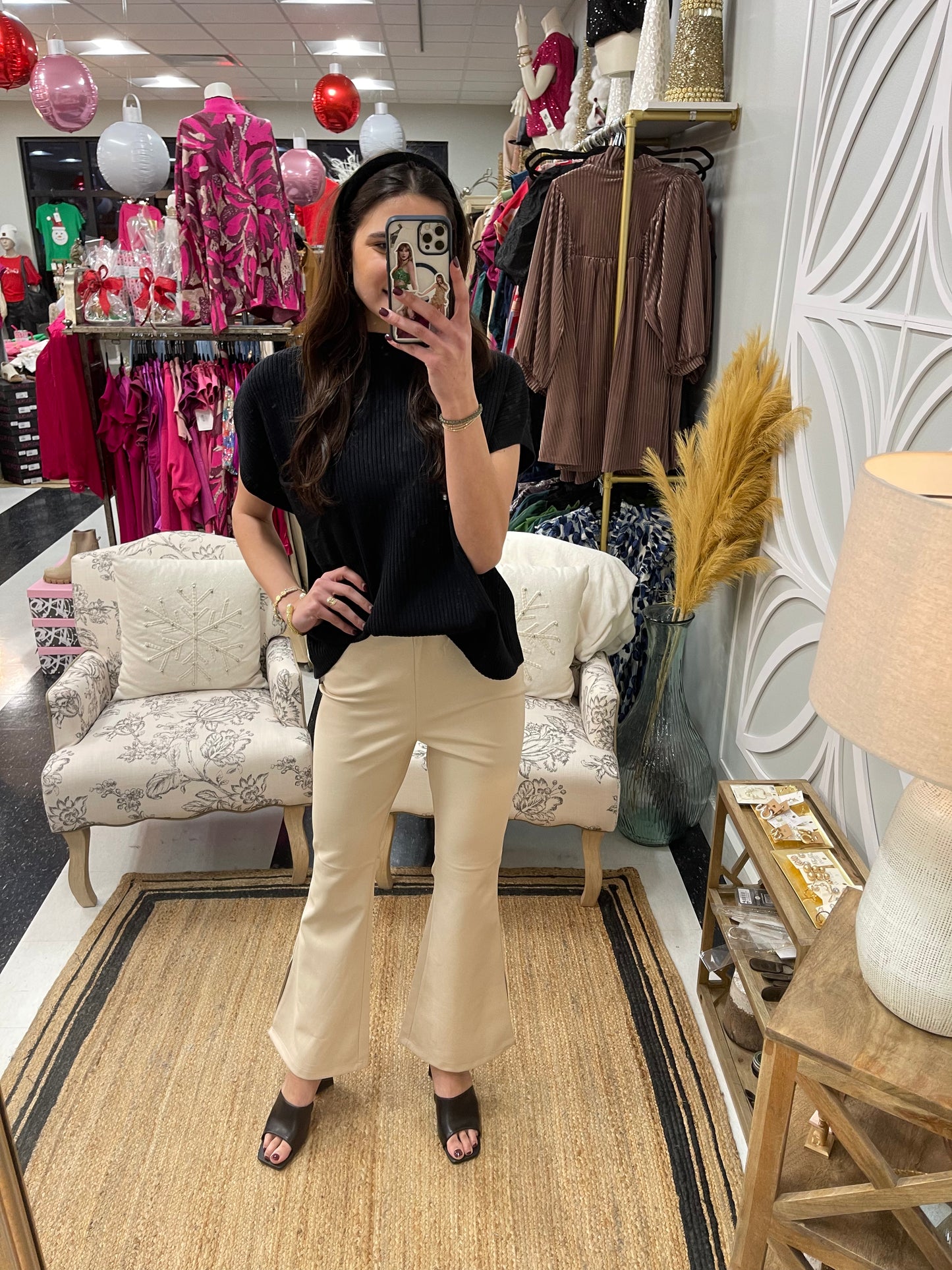 Dolce Cabo side slit flare leggings