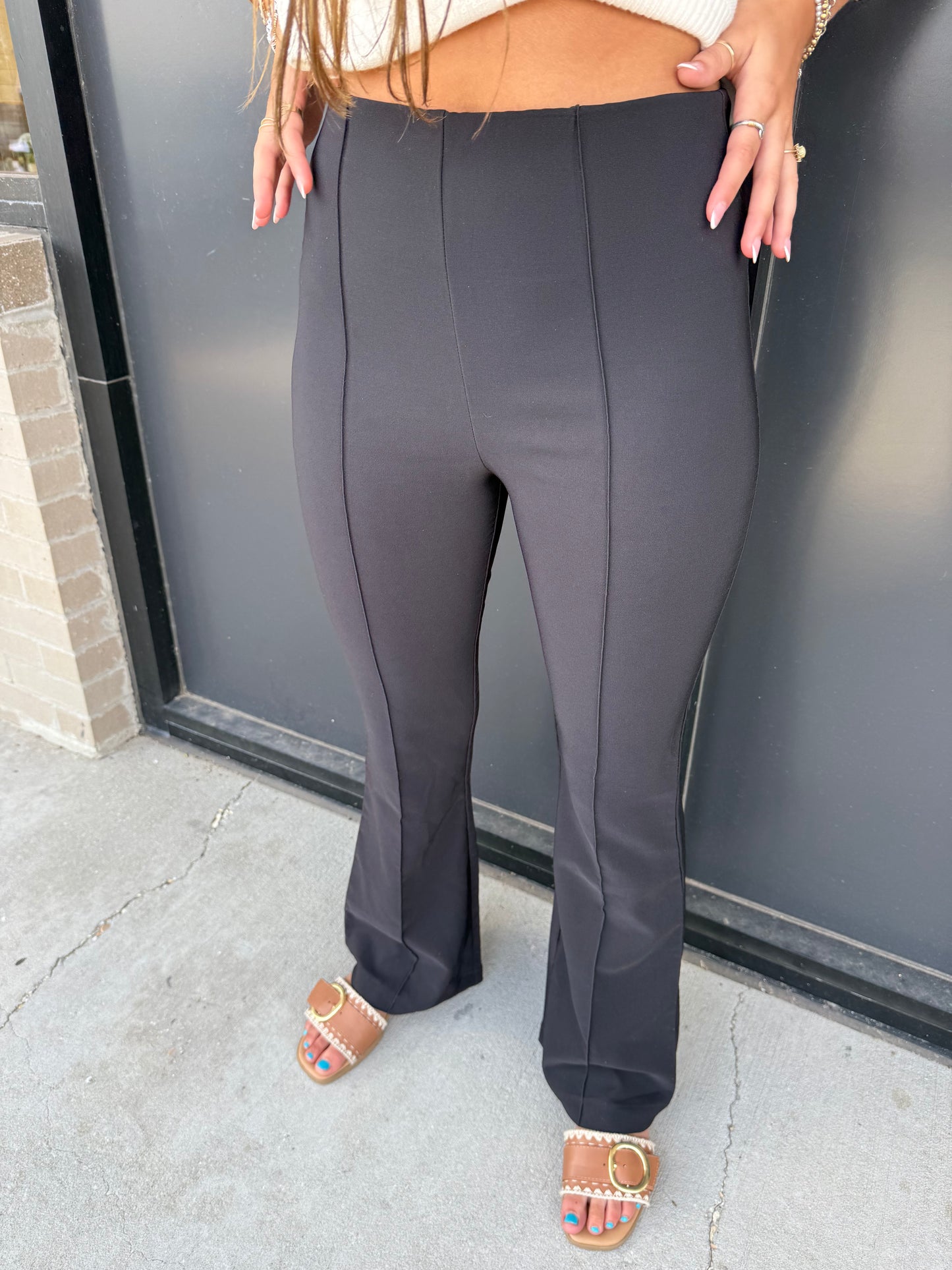 Blu high waist flare pant