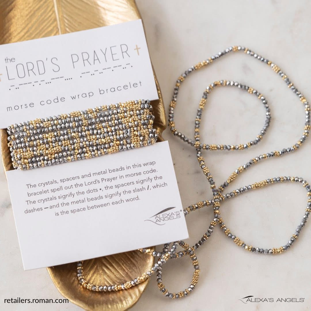 Lords Prayer Wrap Stretch Bracelet