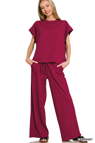 Ribbed pant set