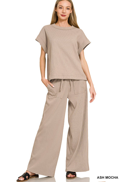 Ribbed pant set